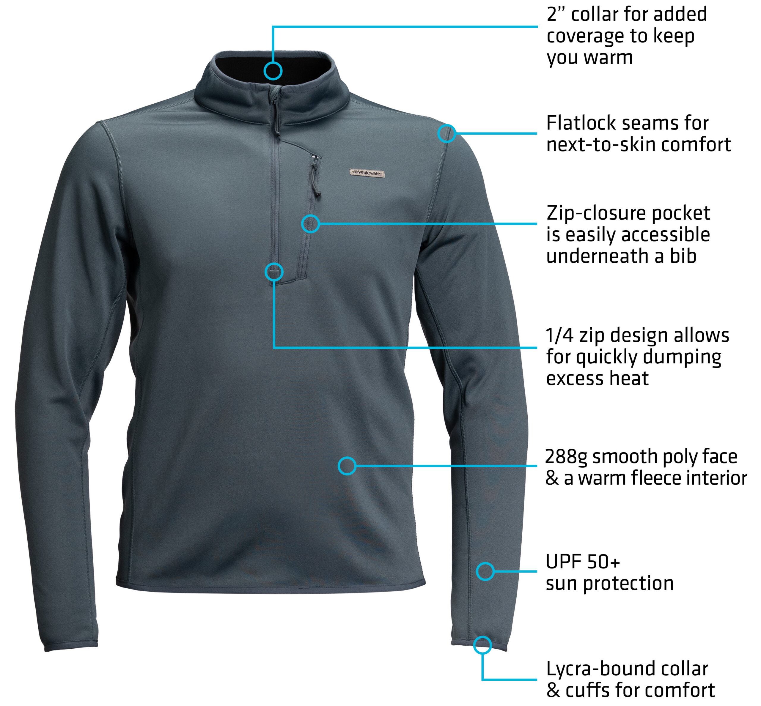 Whitewater Fishing Adds Beacon ¼ Zip Shirt Based On Pro Staff And